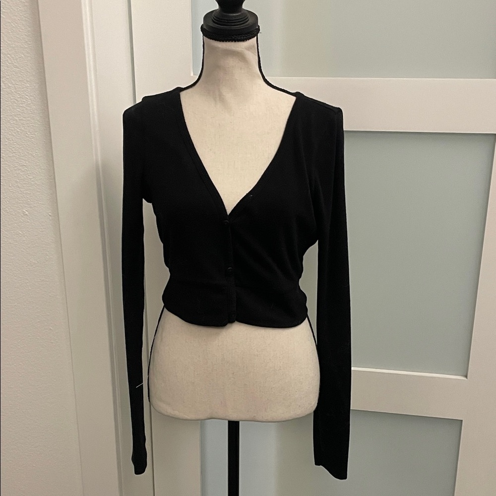 ALO Yoga Black Logo Cropped Top